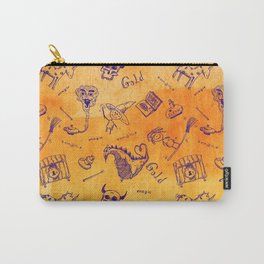 Magic symbols Carry-All Pouch | Digital, Alchemy, Witch, Magic, Symbols, Elixir, Pattern, Collage, Skull 