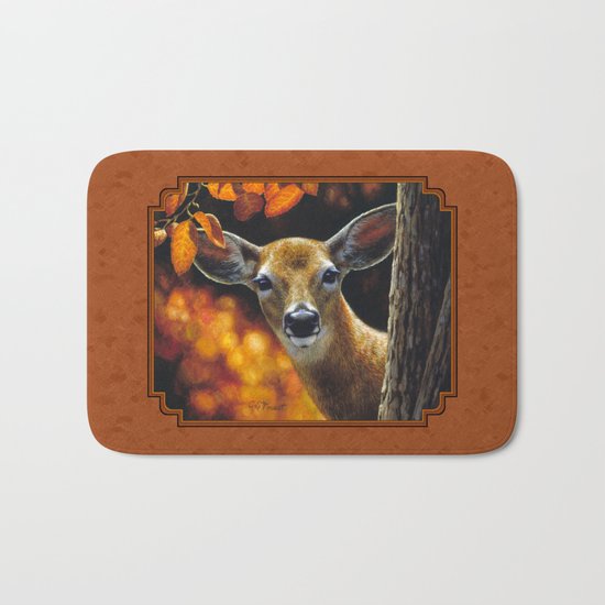Whitetail Deer Face Bath Mat