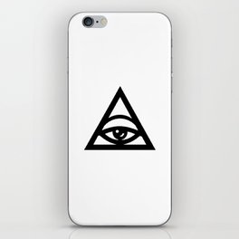 Tired illuminati eye pyramid iPhone Skin