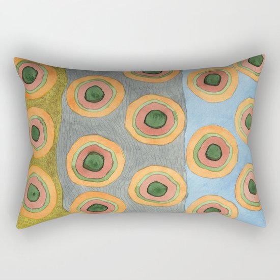 Circles in Front of the Beach Rectangular Pillow
