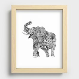 Zentangle Elephant Recessed Framed Print