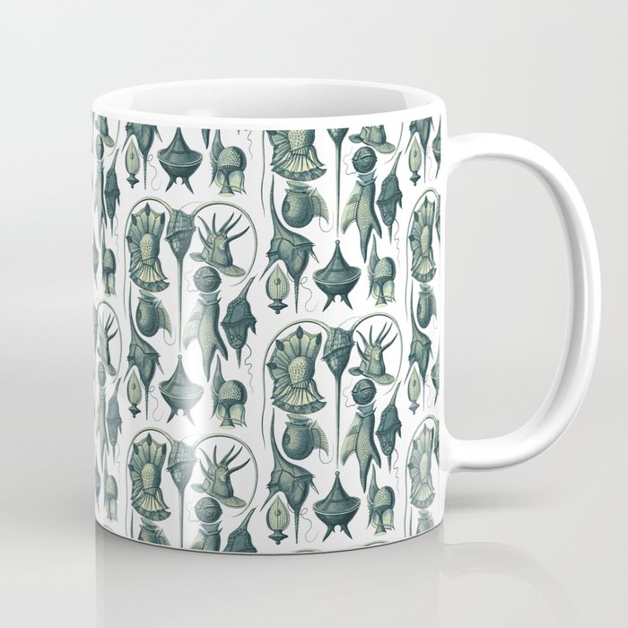 Ernst Haeckel Peridinea Plankton Algae Teal Coffee Mug