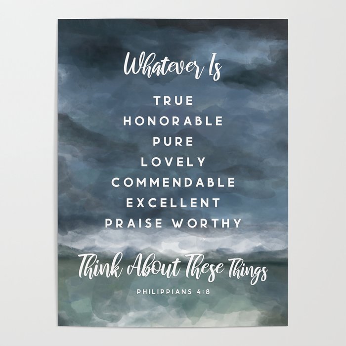 Philippians 4:8 Poster