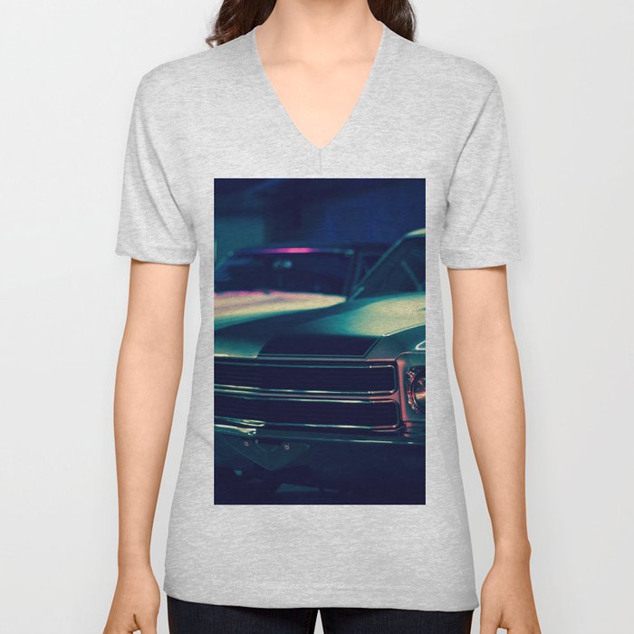 Vintage Chevelle SS American Classic Muscle car automobile transporation color photograph / photography poster posters V Neck T Shirt