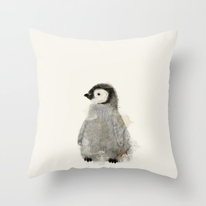 little penguin Throw Pillow