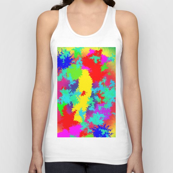 Colourful Random Trippy Pattern Unisex Tank Top