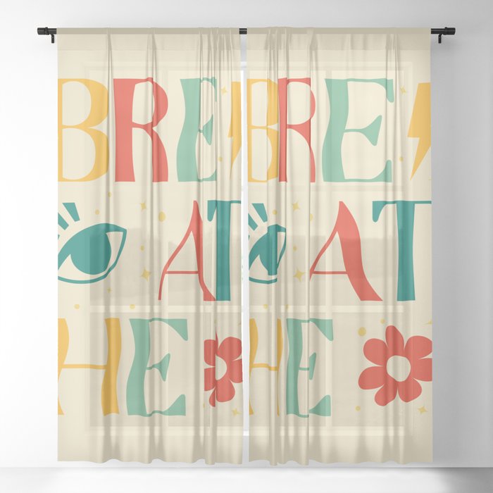 Breathe vintage Sheer Curtain