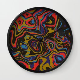 COLORFUL PATTERN BLACK SPLASH Wall Clock | Moderncolormix, Colormixpattern, Graphicdesign, Splash, Liquid, Colorful, Liquidpattern, Random, Modernpattern, Colorfulpattern 