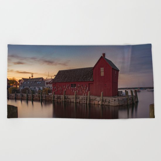 Motif #1 after sunset redo Beach Towel