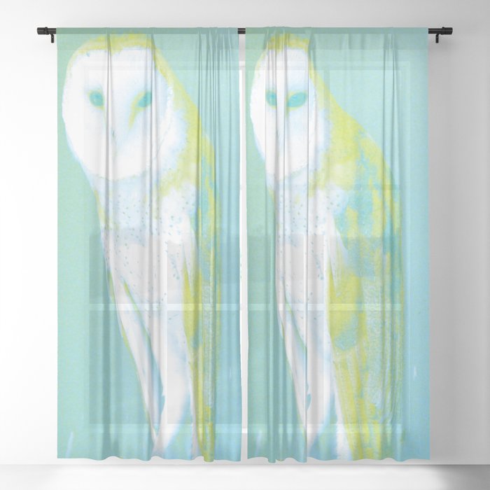 Barn Owl Remix Sheer Curtain