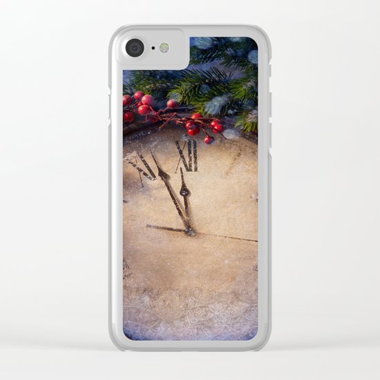 Frozen time winter wonderland Clear iPhone Case