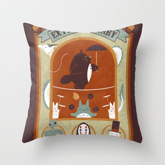 The Moving Circus Throw Pillow
