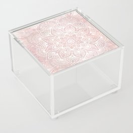 Mandala Yoga Love, Blush Pink Floral Acrylic Box