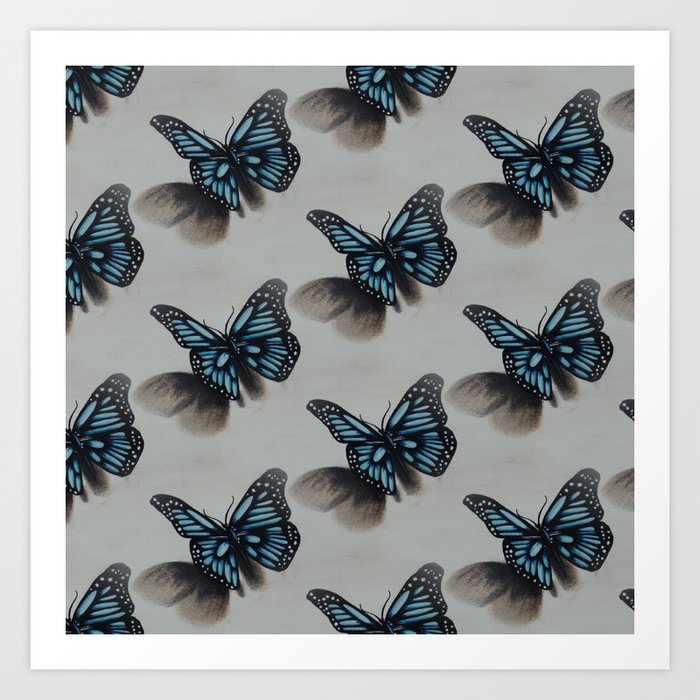 Les Papillons De L Amour Magique Art Print By Annie Leroux Society6