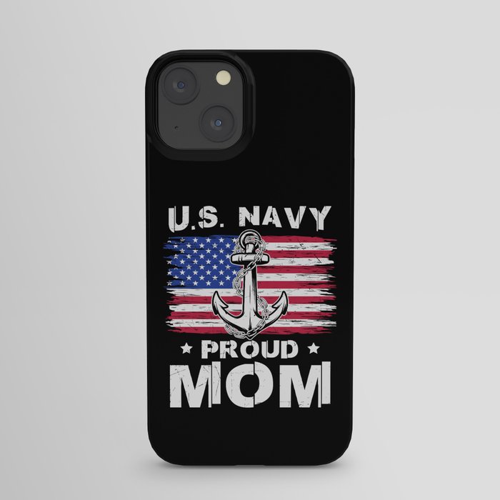 U.S. Navy Proud Mom Patriotic iPhone Case