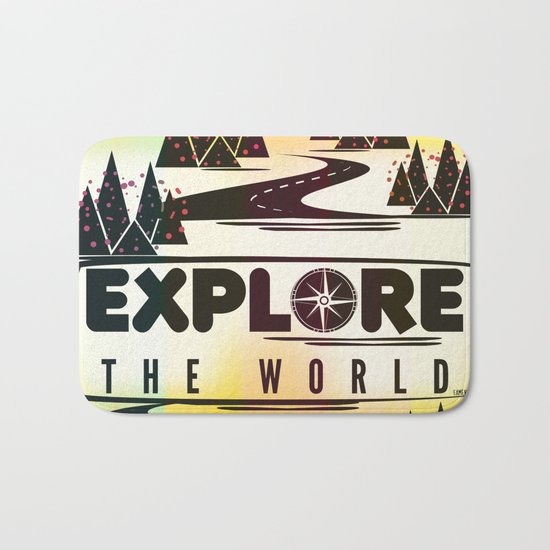 Explore the world Bath Mat