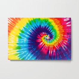 Tie Dye Spiral - 60s Retro Abstract pattern - Psychedelic Art - Vintage Rainbow Colors - Amazing Oil painting Metal Print | Fineart, Painting, 60S, Trendywallart, Vintage, Psychedelic, Spirals, Rainbow, Trendyhomedecor, Oilpaint 