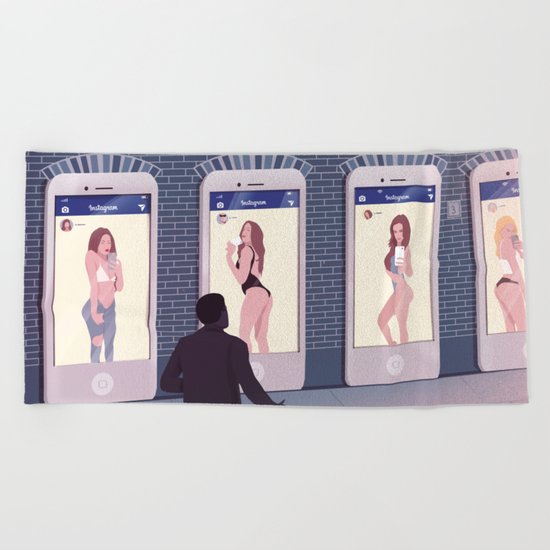 Very open Profiles Beach Towel
