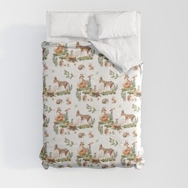 Watercolor Woodland Animals Comforter