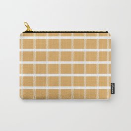 Mustard Yellow Plaid, Gold and White Plaid Carry-All Pouch