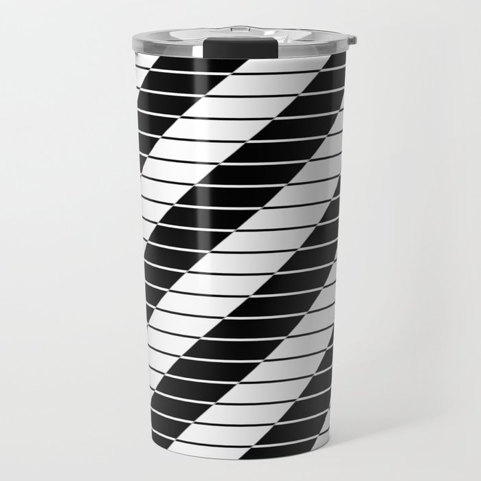 Simply Black And White (Abstract, geometric design) Travel Mug