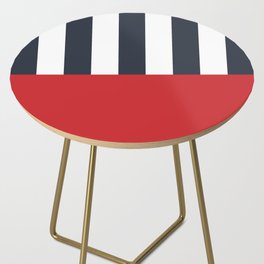 Red, White & Blue Colorblock Pattern Side Table