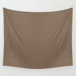 Deep Neutral Dark Brown Solid Color Pairs PPG Salted Pretzel PPG1077-6 - All One Single Shade Colour Wall Tapestry