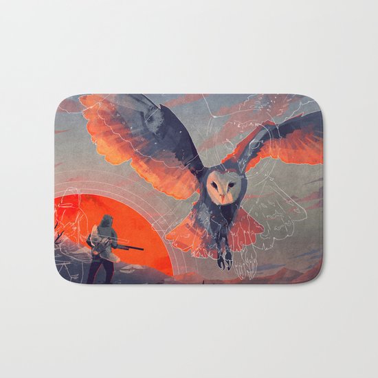 Owl Hunt Bath Mat