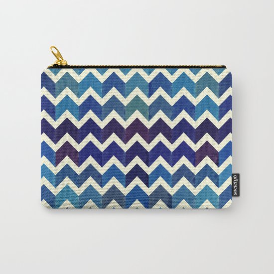 Watercolor Chevron Pattern III Carry-All Pouch