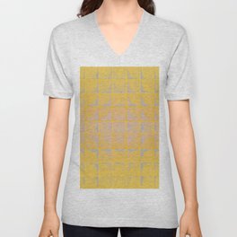 70s Yellow Panton Inspired Space Age Art V Neck T Shirt