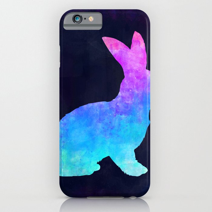 Bunny In Space Animal Graphic Art Watercolor Canvas Painting