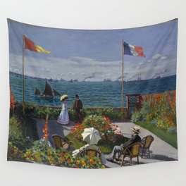 Claude Monet - Garden at Sainte-Adresse (1867) Wall Tapestry