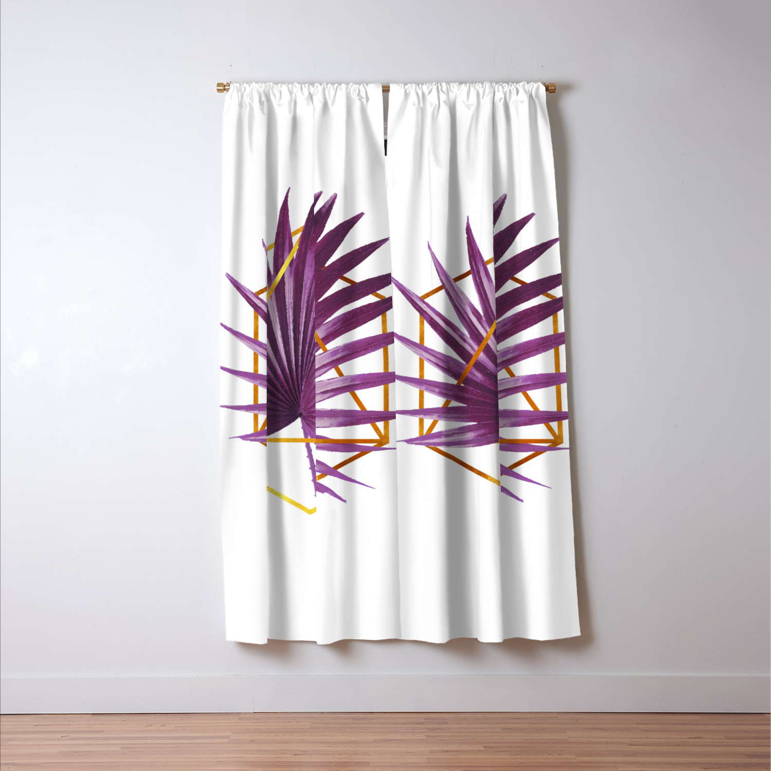 Minimal Tropical Palm Leaf Palm And Gold Gold Geometric