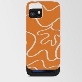 Minimalist line orange flower iPhone Card Case