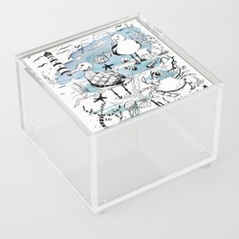 seagulls art Acrylic Box
