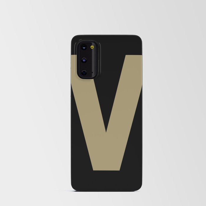 Letter V (Sand & Black) Android Card Case