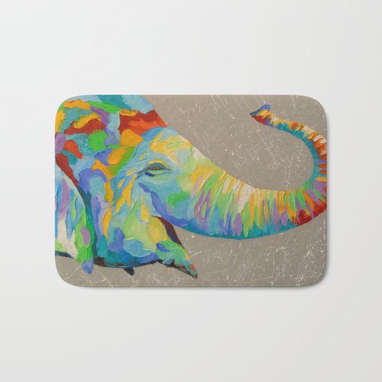 Smiling elephant Bath Mat