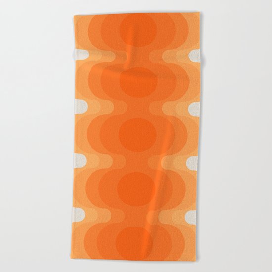 Echoes - Creamsicle Beach Towel