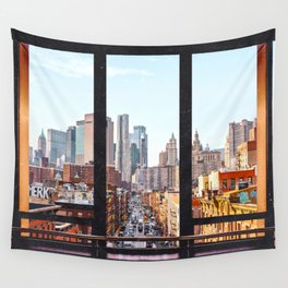 New York City Window Views Wall Tapestry