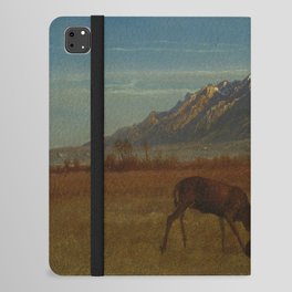 Albert Bierstadt - Deer in Mountain Home iPad Folio Case