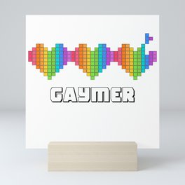 Gaymer Hearts Mini Art Print
