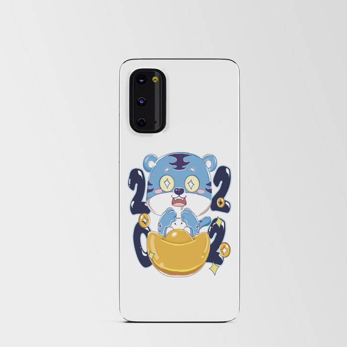 Chinese New Year. Tiger Year. Cute Blue Tiger Android Card Case