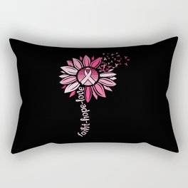 Breast Cancer Awareness Sunflower Rectangular Pillow