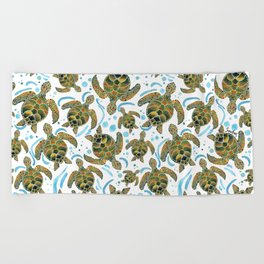 Swimming Turtles Beach Towel