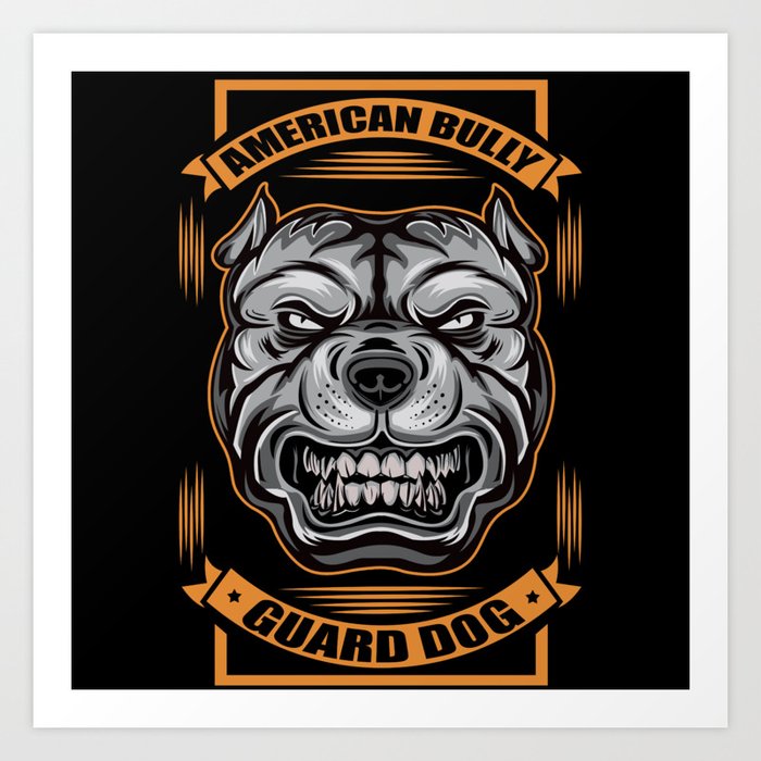 American Bully Guard Dog Dog Owner Art Print