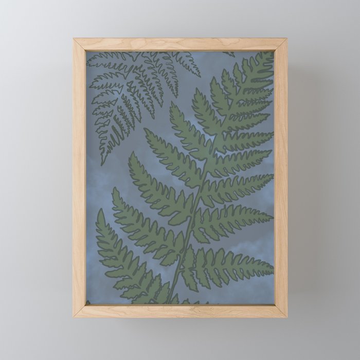 Calming Ferns Framed Mini Art Print