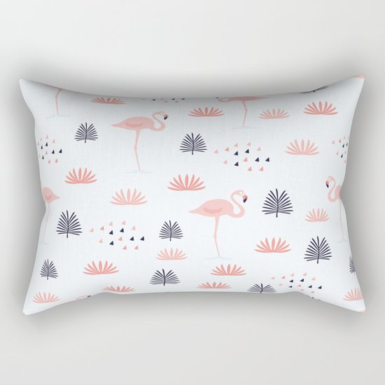 Flamingos Pattern Rectangular Pillow