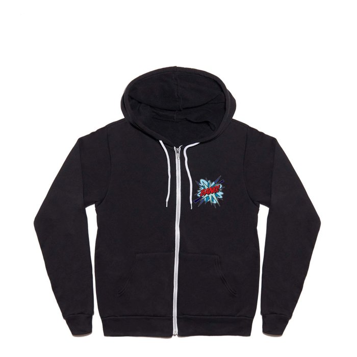 BANG Comic Book Pop Art Cool Fun Graphic Full Zip Hoodie by