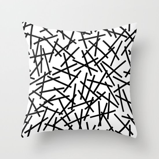 Kerpluk Black on White Throw Pillow