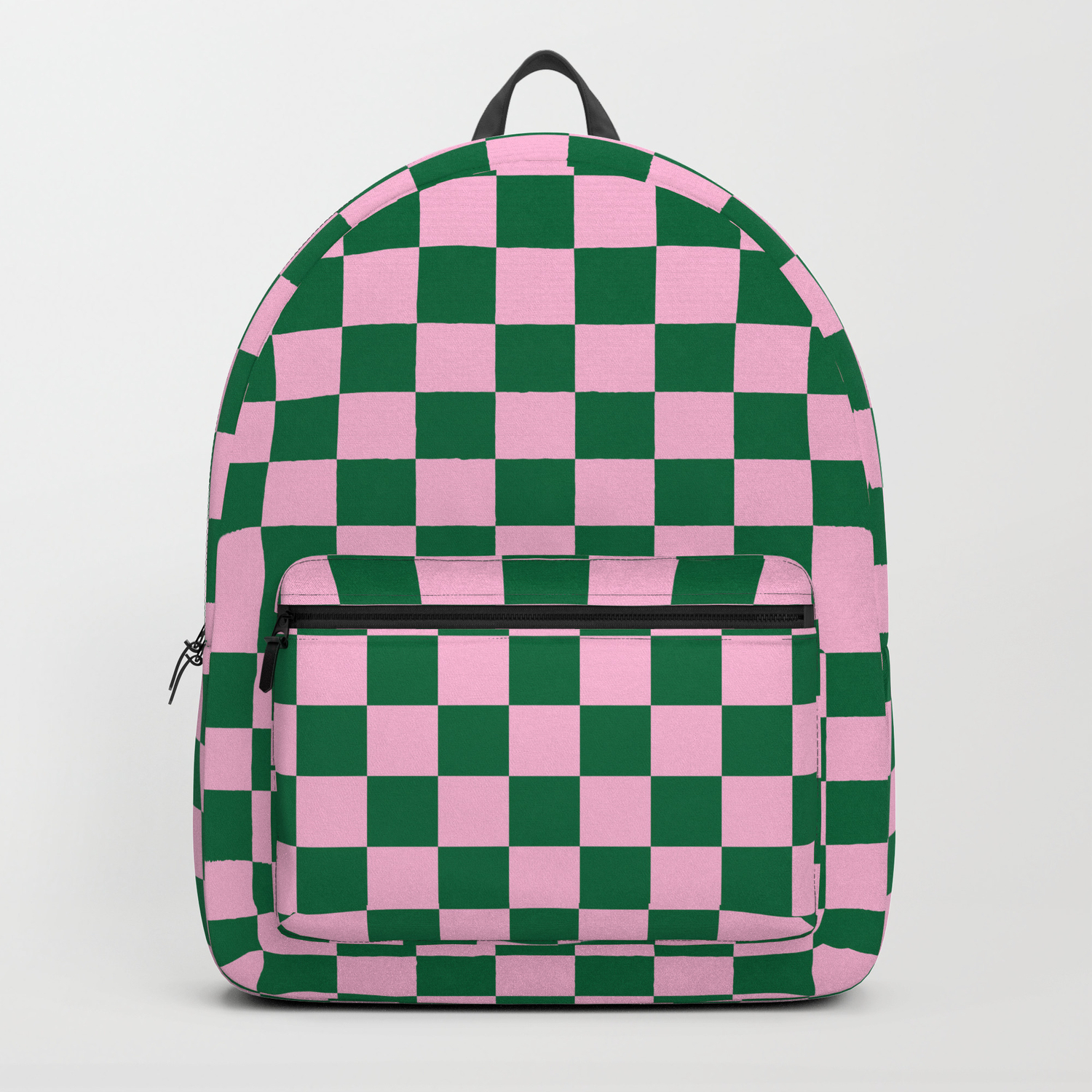 pink checkerboard backpack